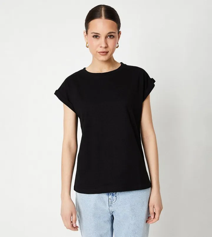 Pack of 3 Cotton Roll Sleeves T-Shirt