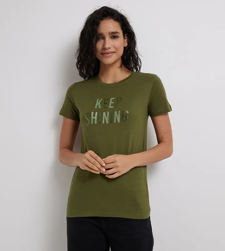 Aero Women Sequined T-Shirt