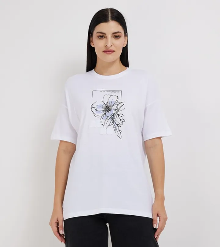 Aero Women Floral Printed Short Sleeves T-Shirt