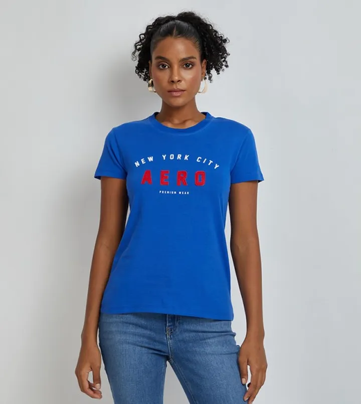 Aero Applique Detail Crew Neck T-Shirt