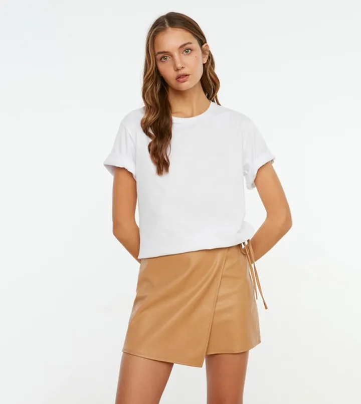 Crew Neck Boyfriend Knitted T-Shirt
