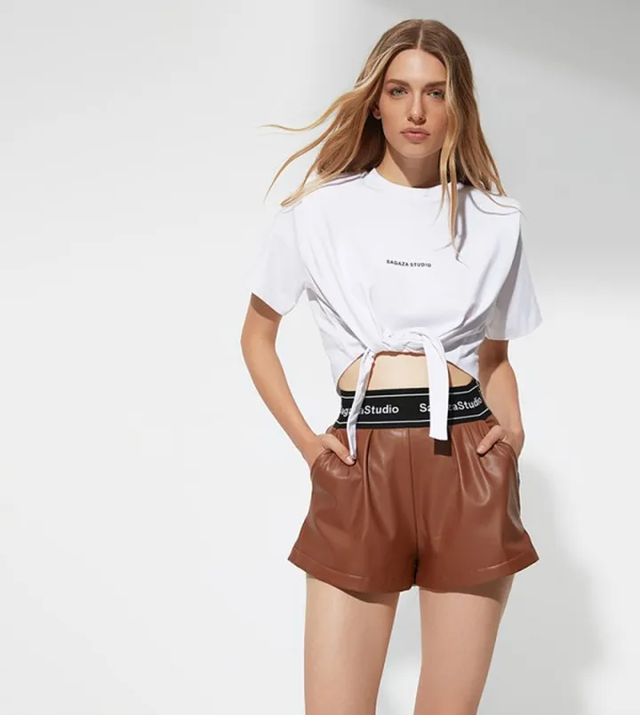 X Sagaza Studio Slogan Knitted T-Shirt
