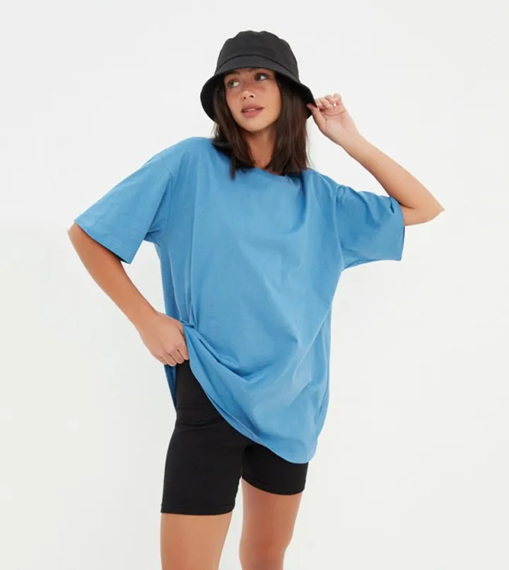 Printed Boyfriend Knitted T-Shirt