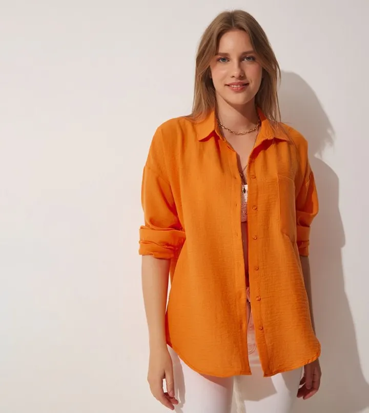 Crinkled Oversized Shirt