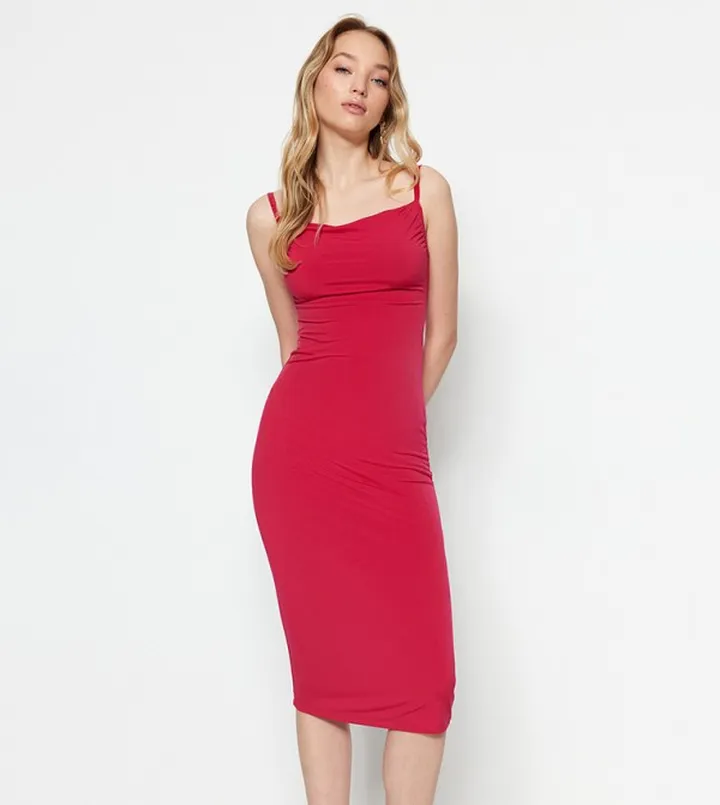 Solid Strappy Bodycon Dress