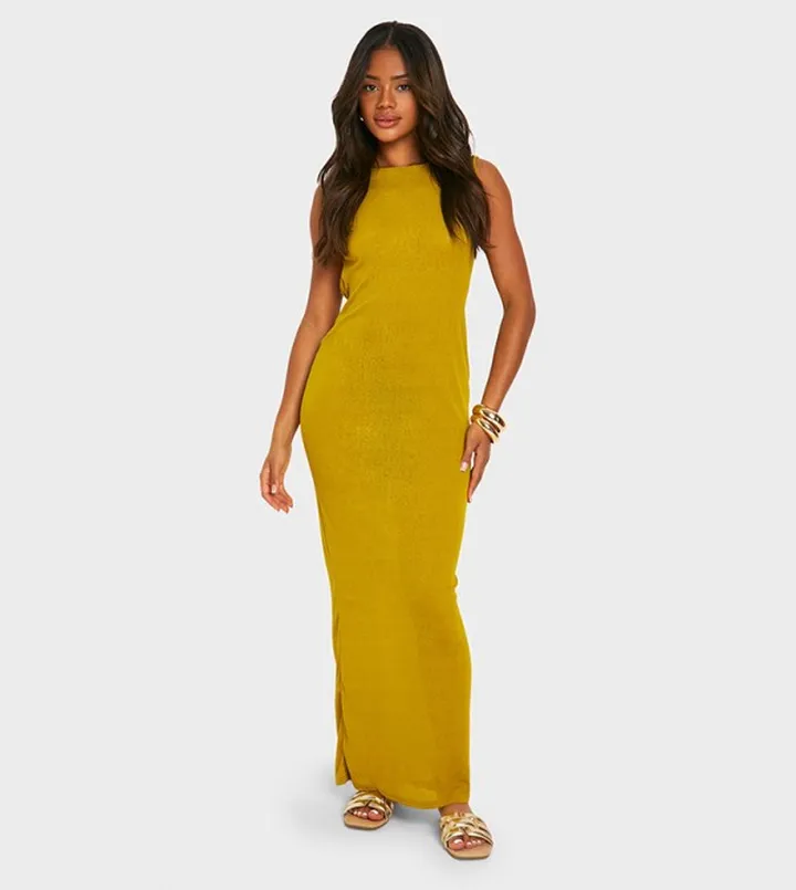 Cut-Out Back Sleeveless Maxi Dress