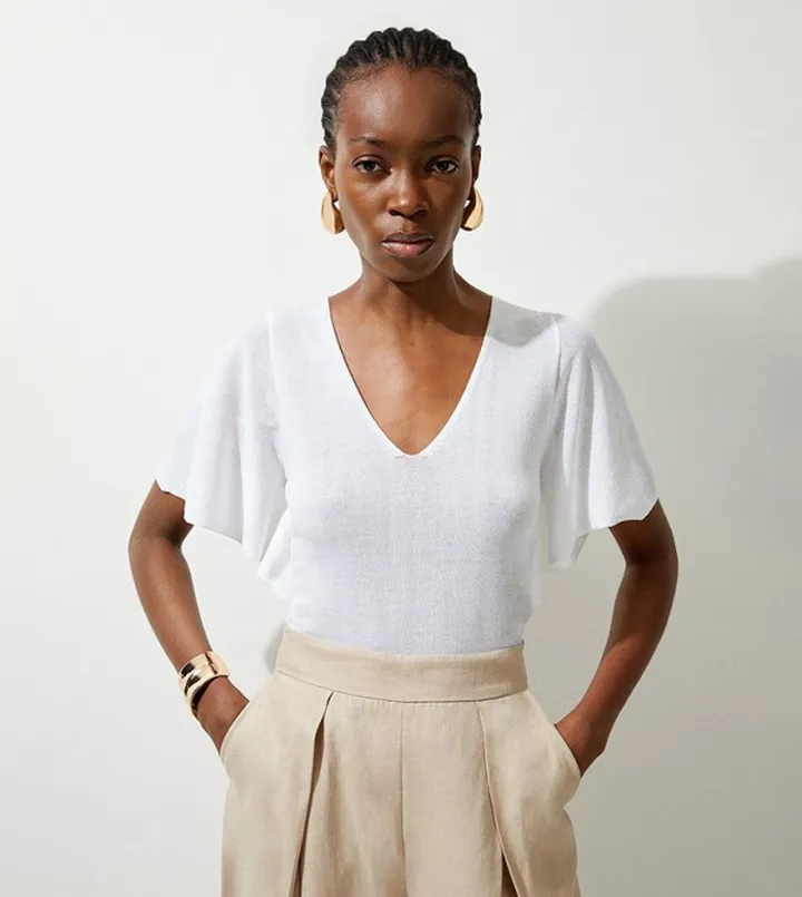 Lightweight Summer Angel Sleeves Casual Top