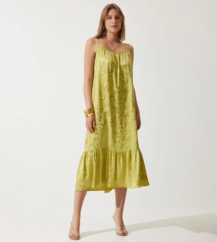 Jacquard Strappy Party Dress