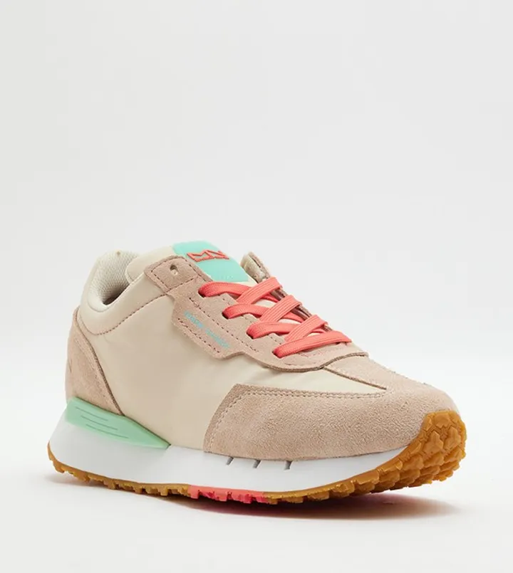 Color Block Lace-Up Sneakers