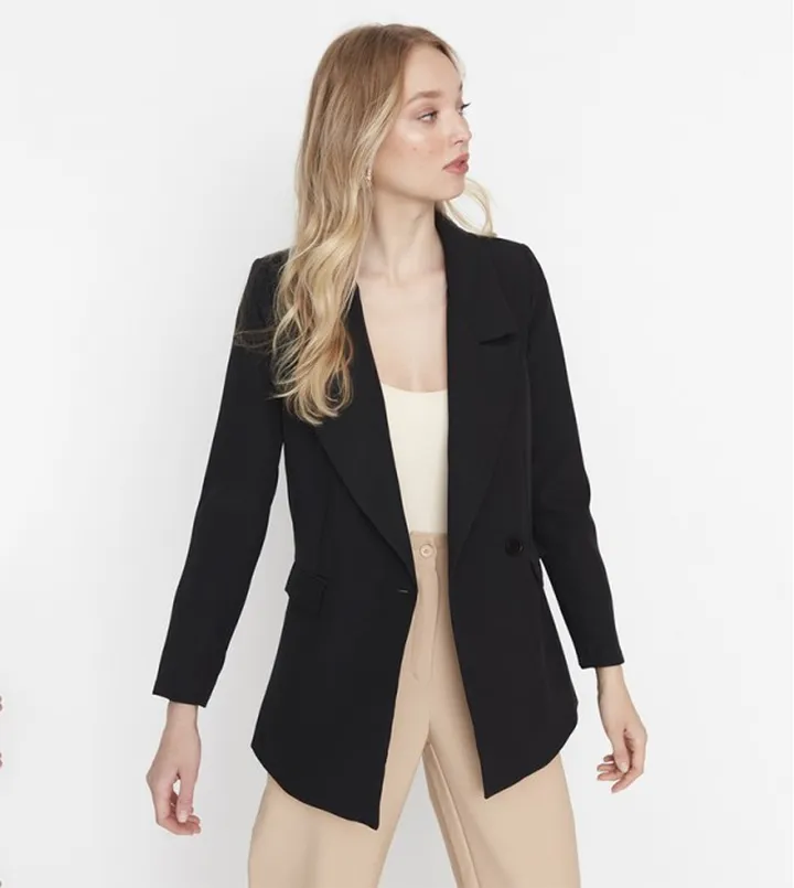 Lapel Collar Classic Blazer Jacket