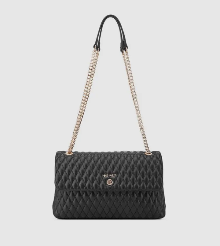 CAELIA Quilted Chain Handle Crossbody Bag