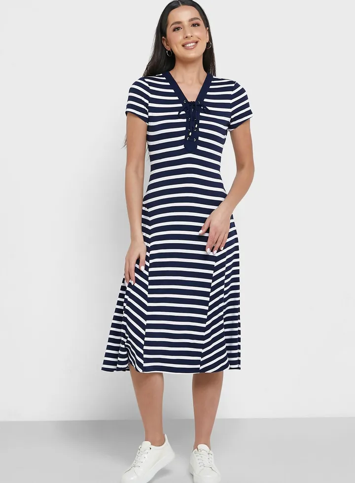 Striped Tiered Dress