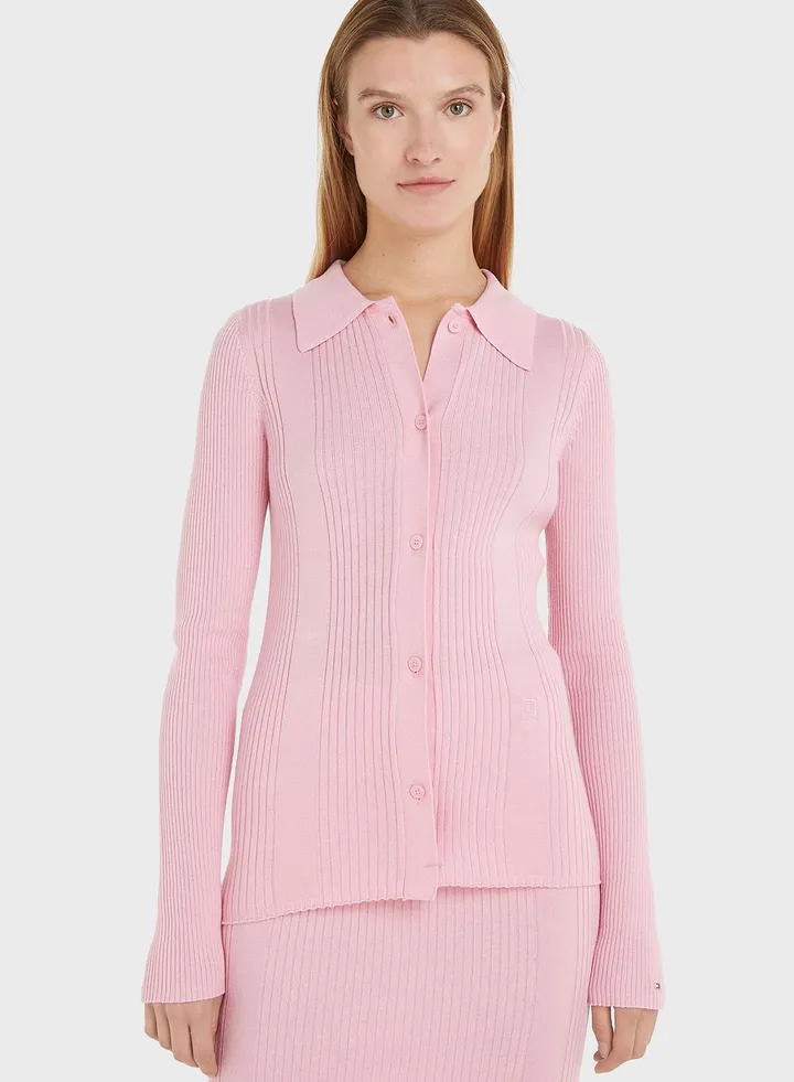 Polo Neck Knitted Sweater