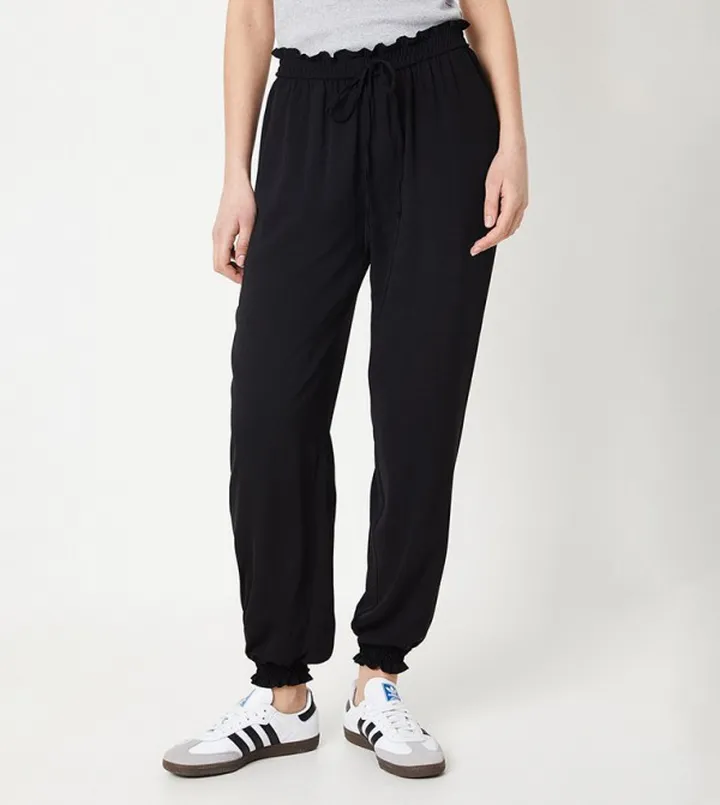 Textured Drawstring Waist Joggers