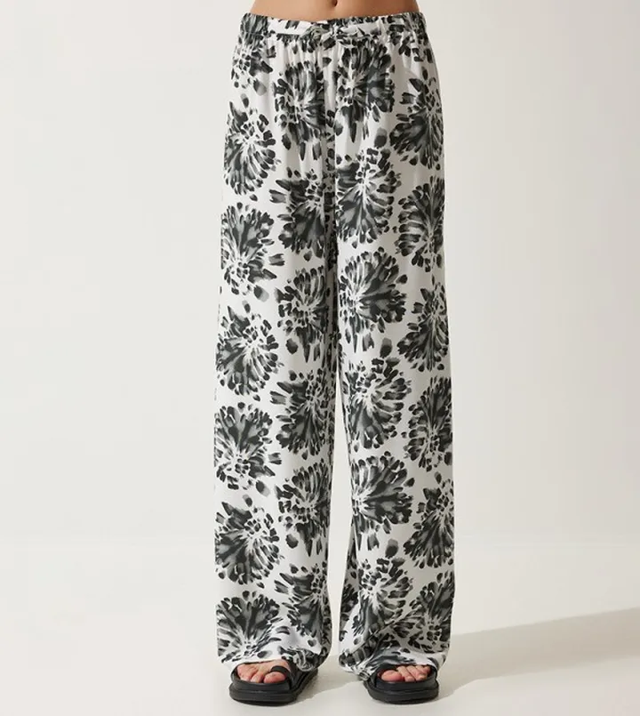 Printed Drawstring Waist Pants