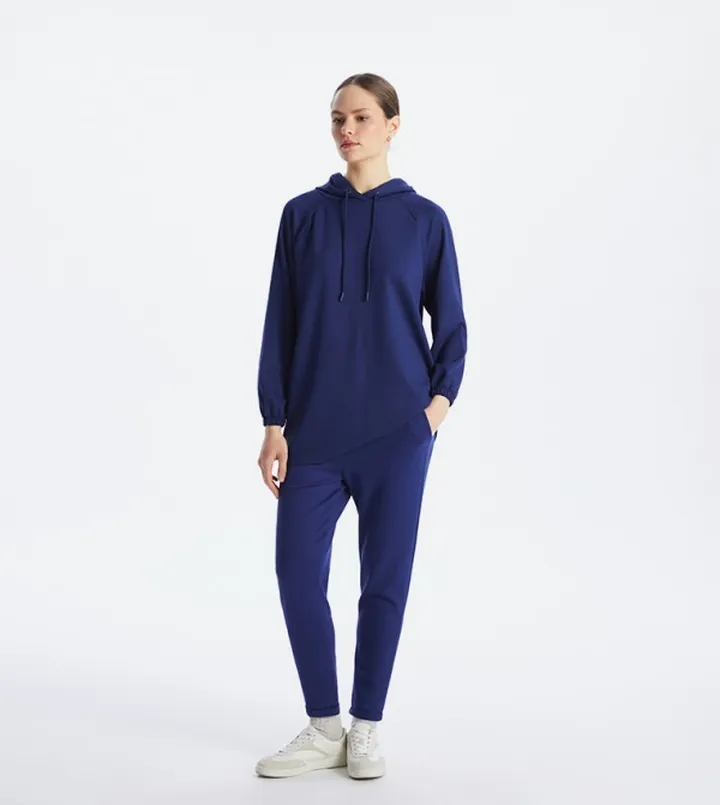 Solid Drawstring Waist Sweatpants