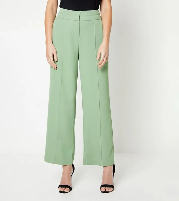 Petite Seam Detail Wide Leg Trousers