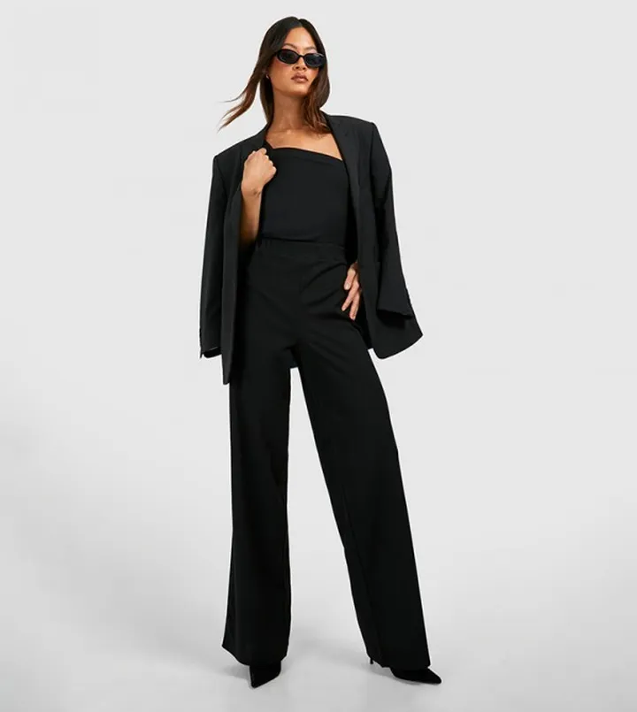 Tall Crepe Tailored Wide Leg Trousers