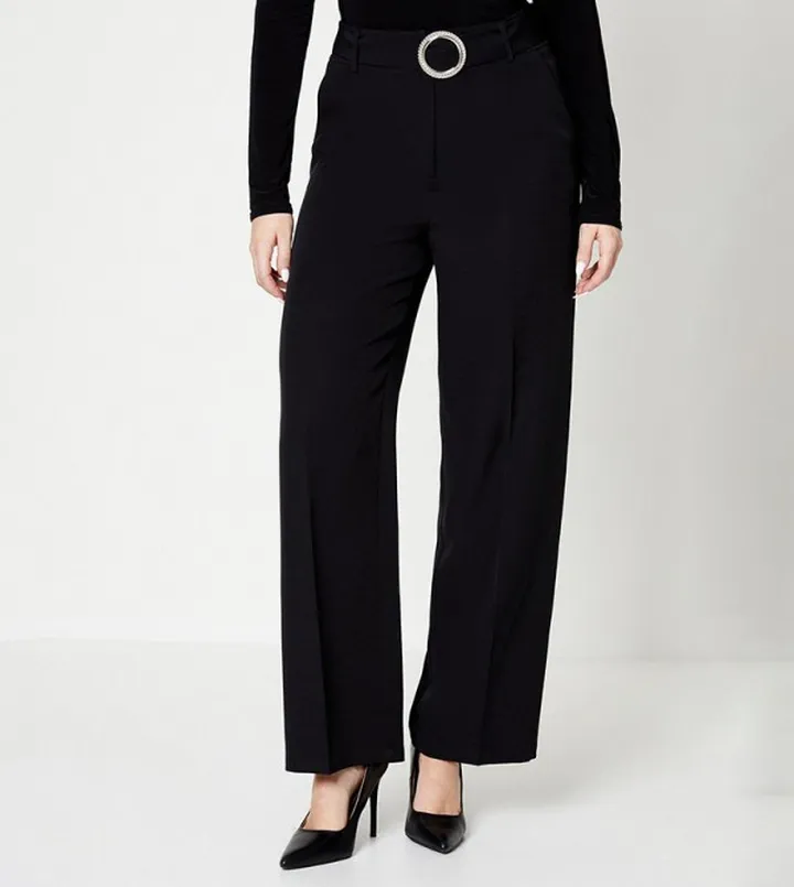 Buckle Straight Leg Trousers