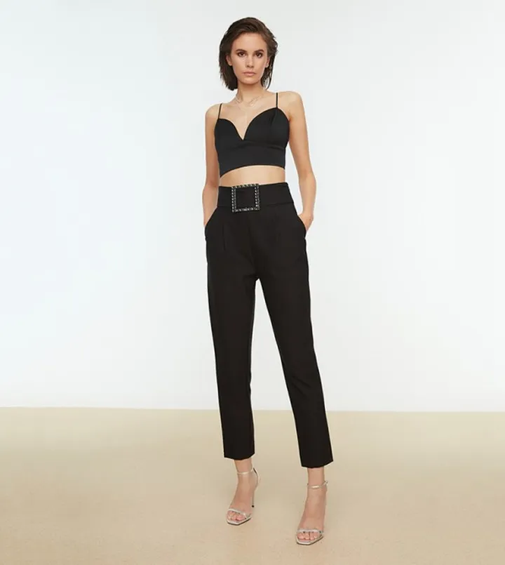 High Rise Straight Pants