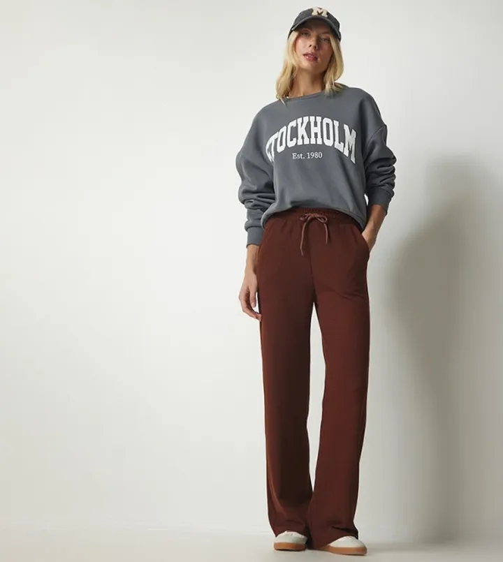 Solid High Waist Sweatpants