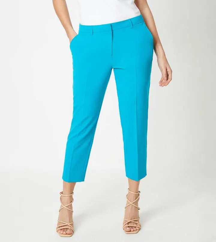 Petite Mid Rise Slim Fit Trousers