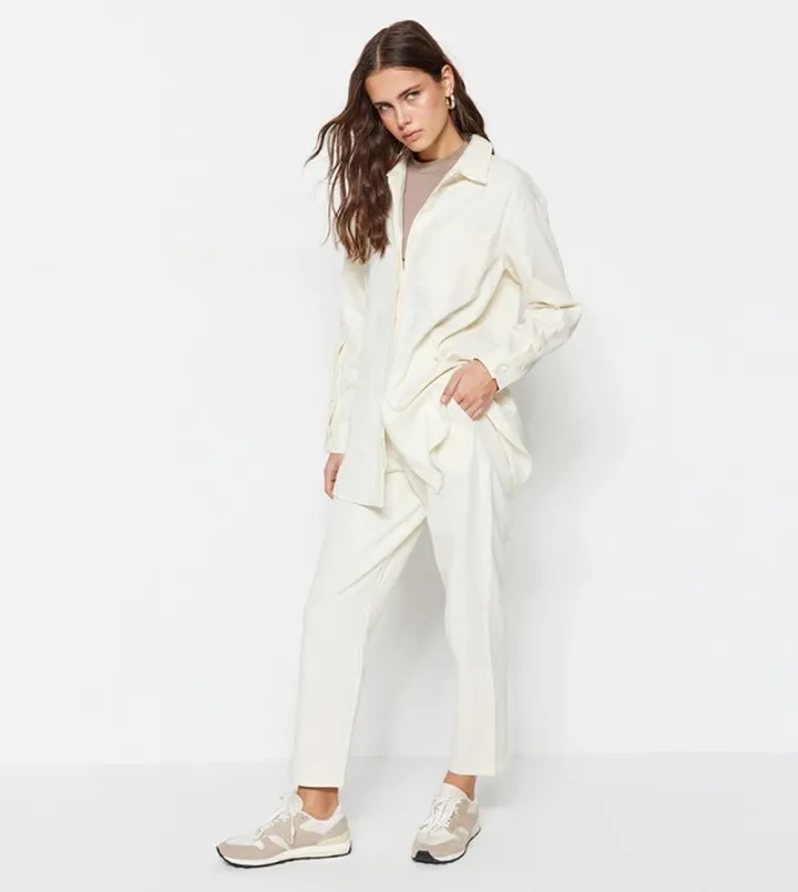 Solid Elastic Waist Co-Ord Set