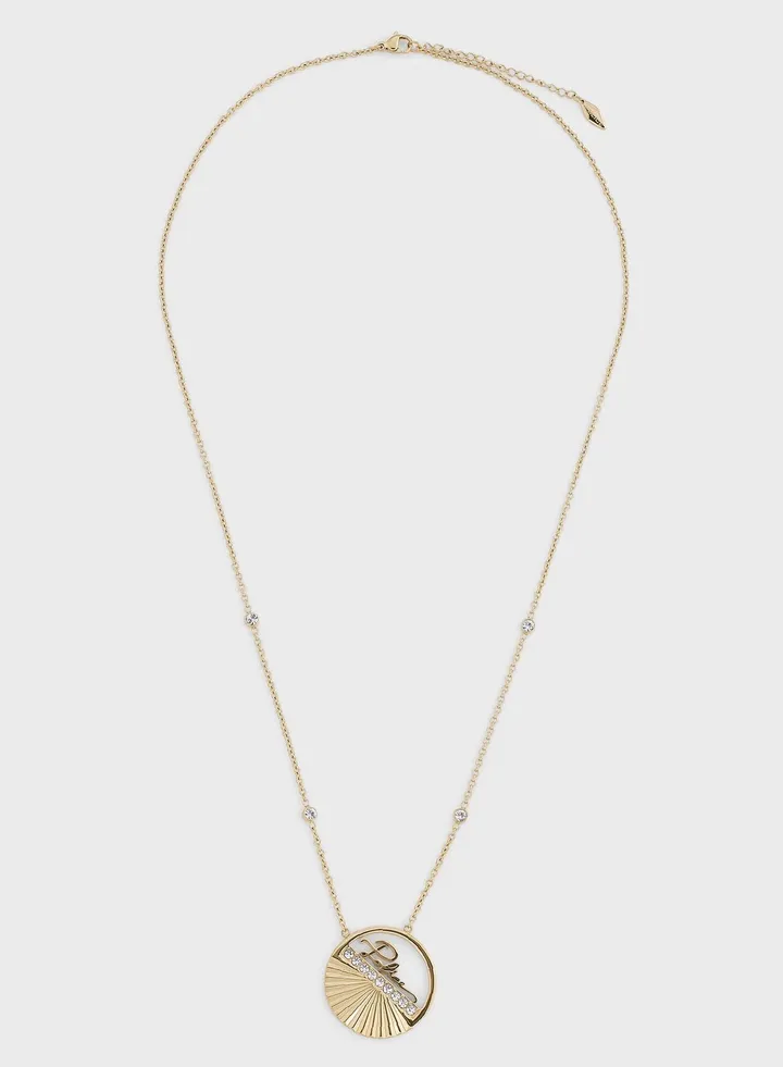 Stainless Steel Necklace With Crystals