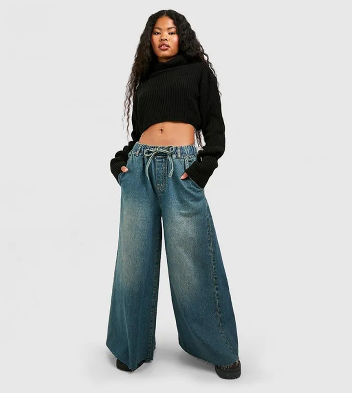 Petite Super Wide Leg Jeans