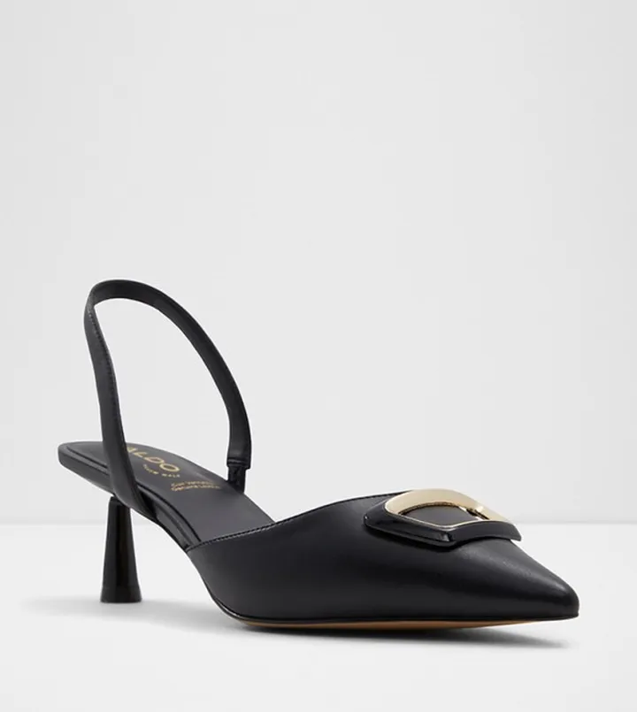 GIOCANTE Metal Accent Slingback Pumps