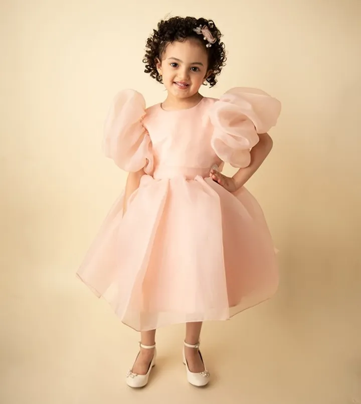 Evening Puff Sleeve Dress