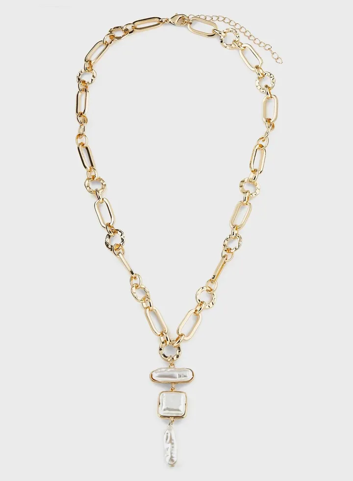 Pearl Pendant Short Necklace