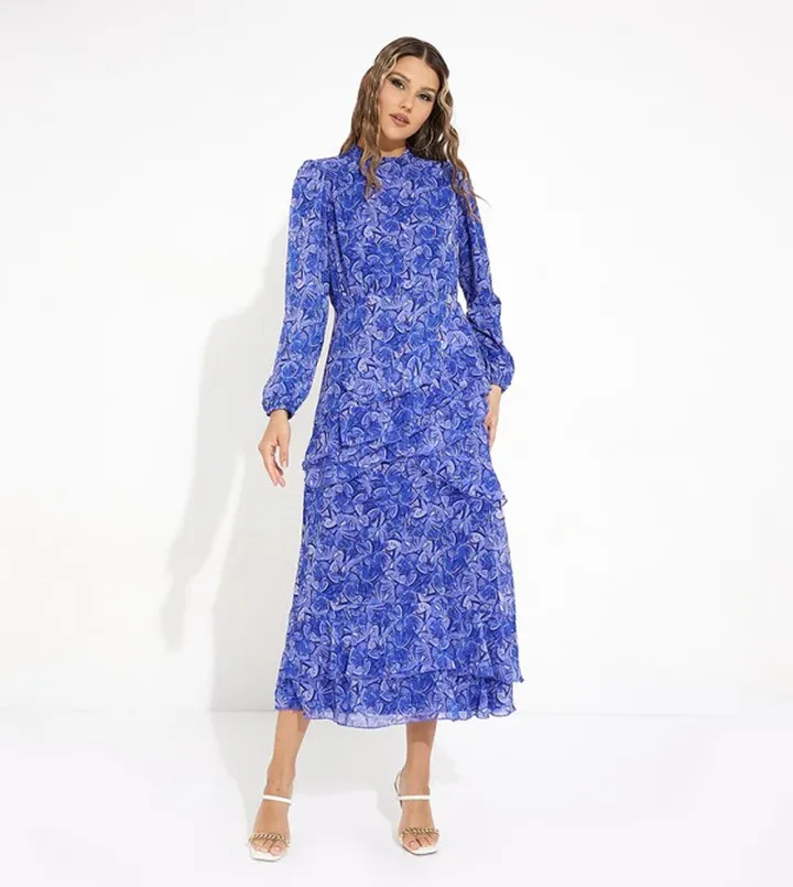 Floral Printed Woven Midaxi Dress