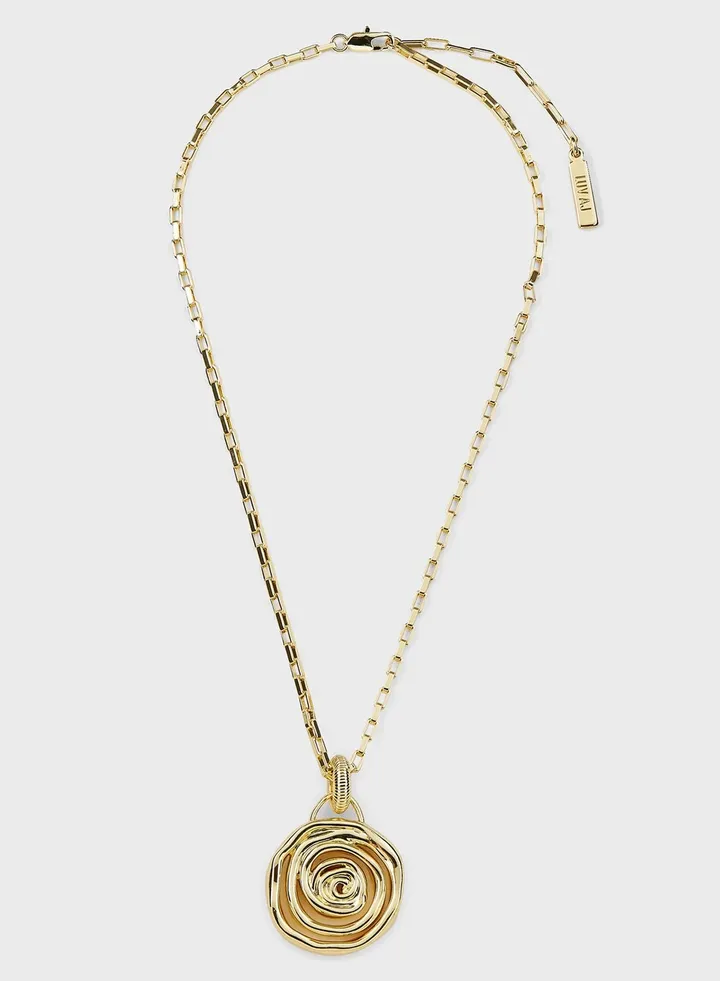 Rosette Coil Long Necklaces