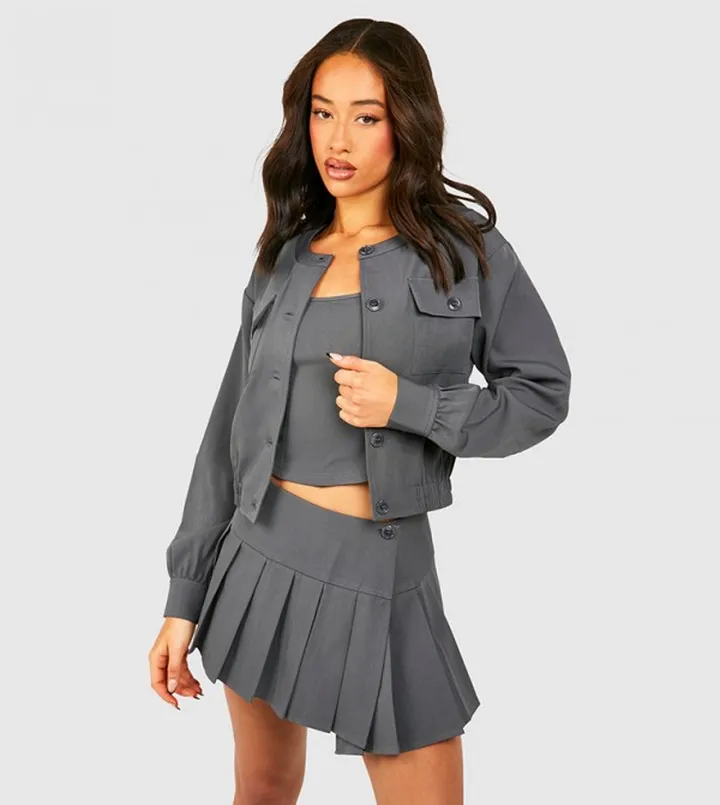Pocket Detail Bomber Jacket