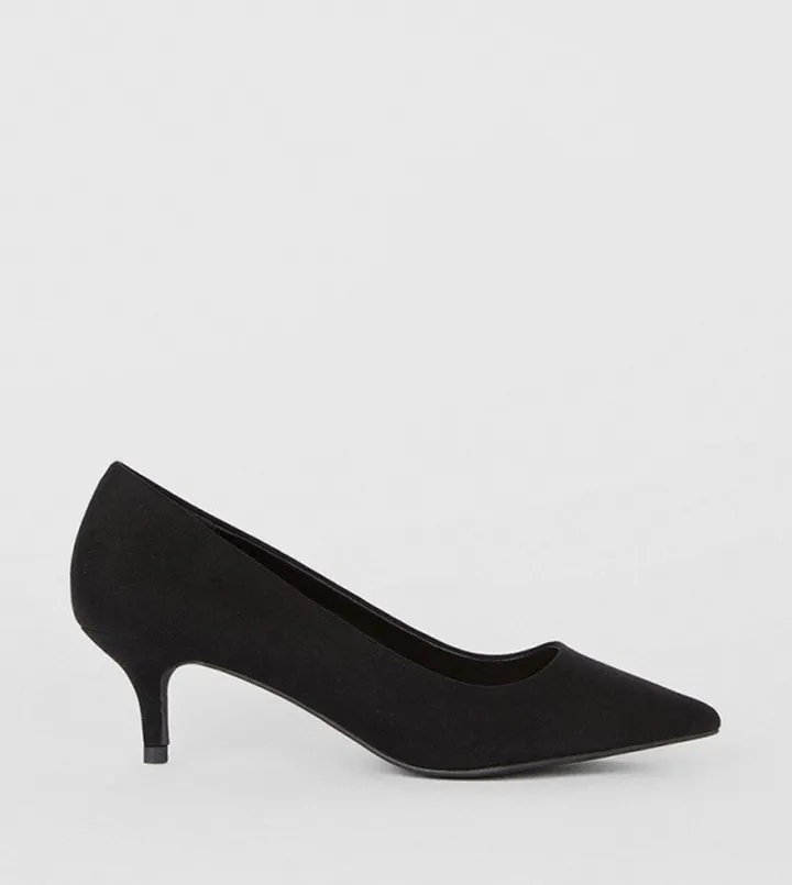 Wide Fit Dove Kitten Heeled Court Shoes