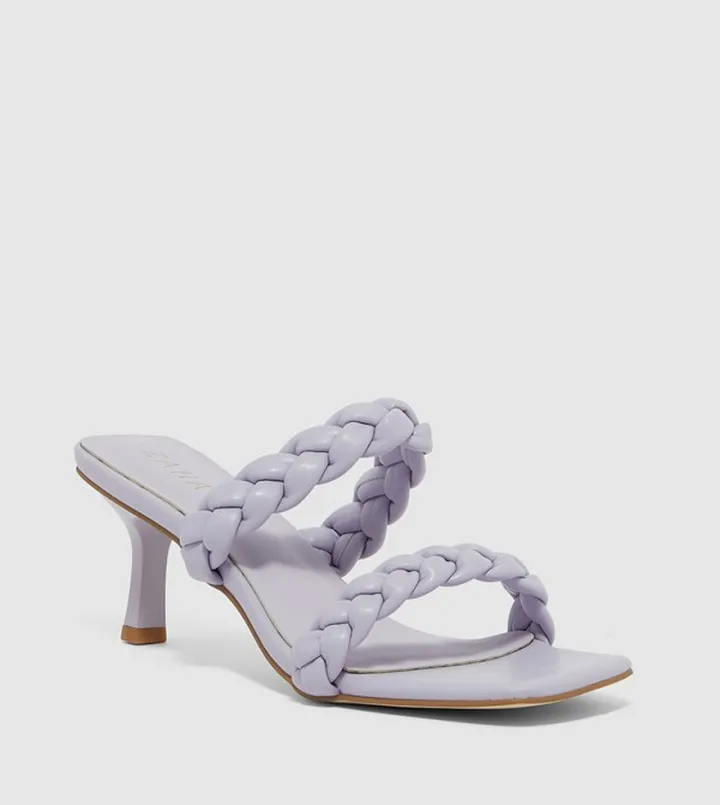 Braided Strap Kitten Heels