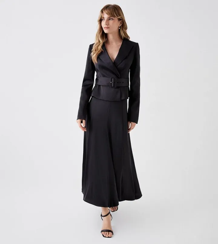 Slim Fit Belted Jacket