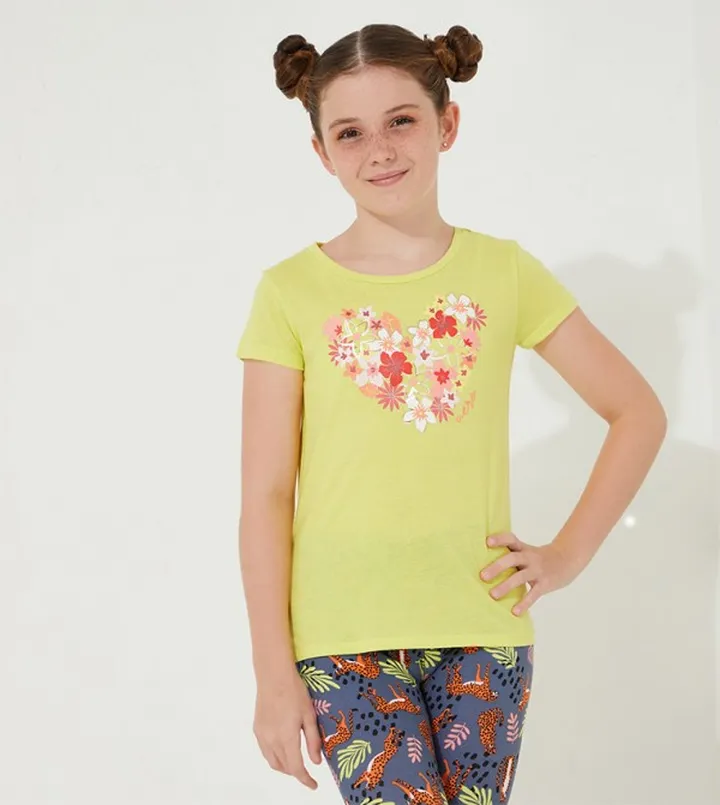 Aero Girl's Casual Printed T-Shirt