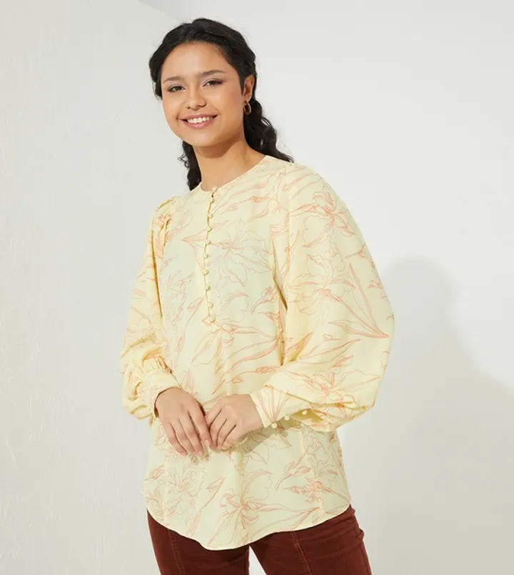 Aero Feminine Long Sleeves Blouse
