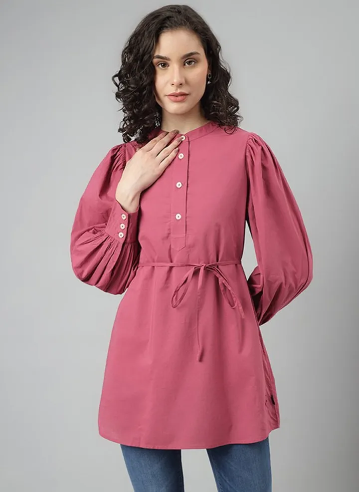Belted Long Sleeves Top