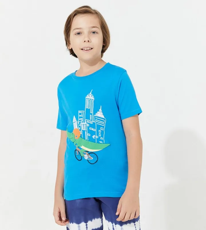 Aero Boy's Printed Short Sleeves T-Shirt