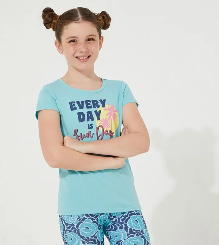 Aero Girl's Casual Printed T-Shirt