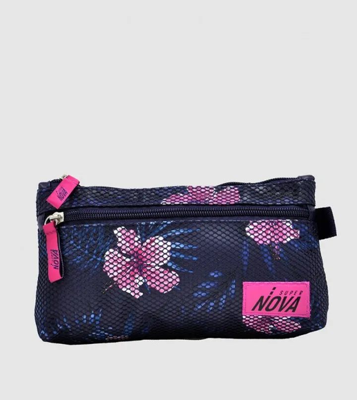 Supernova Flower Blue Pencil Case