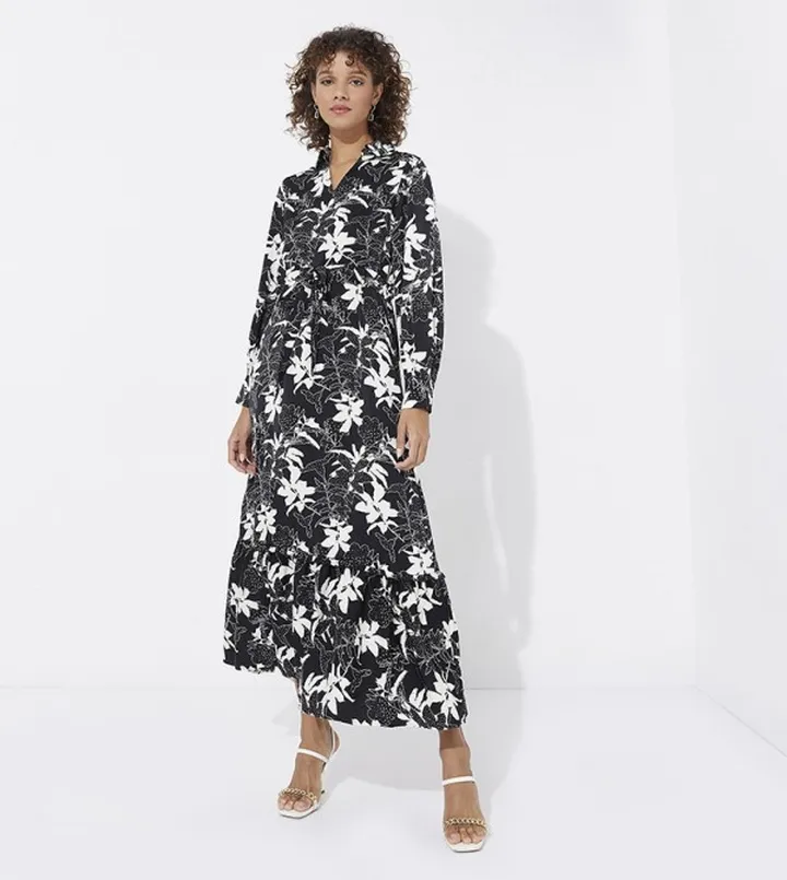 Aero Girl's Collared Neck Midi Dress