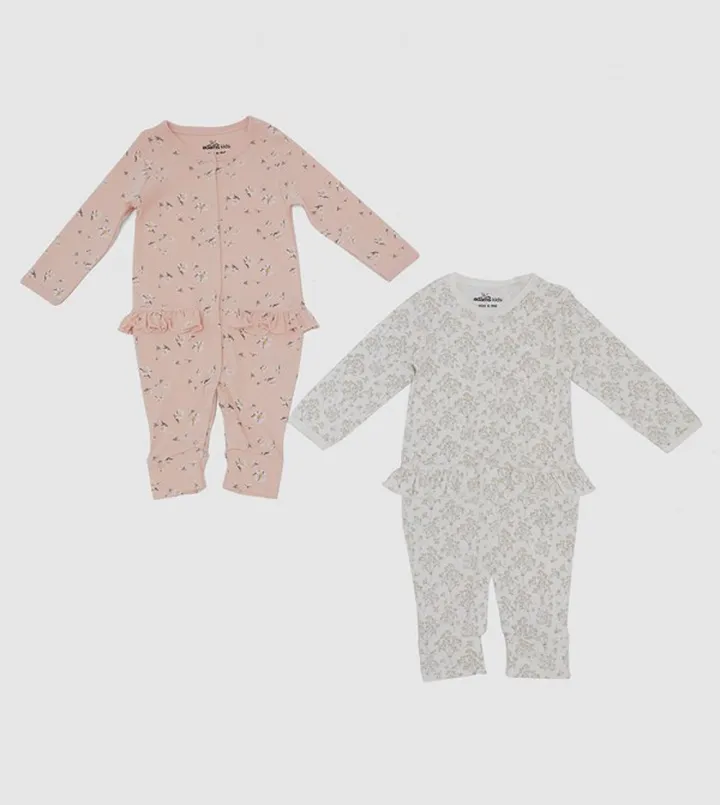 Pack of 2 Long Sleeve Sleep Suits