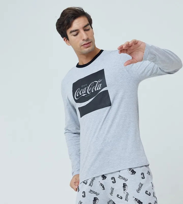 Aero Guys Coca Cola Long Sleeves Daily Wear T-Shirt