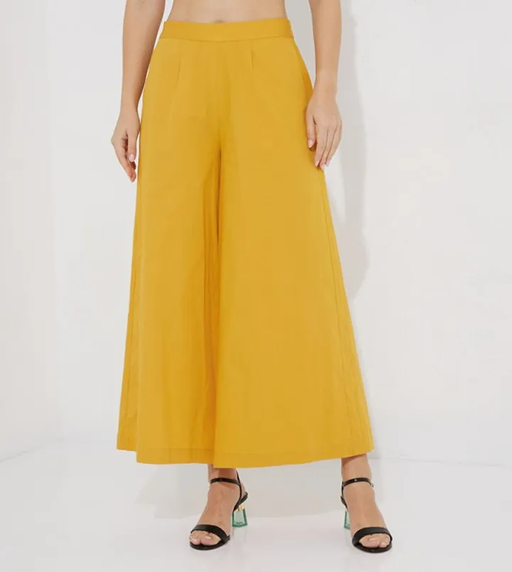 Aero Girl's Solid Palazzo Pants