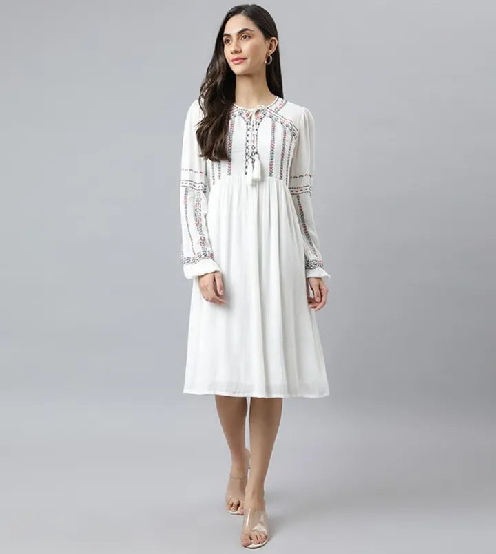 Long Sleeves Midi Dress