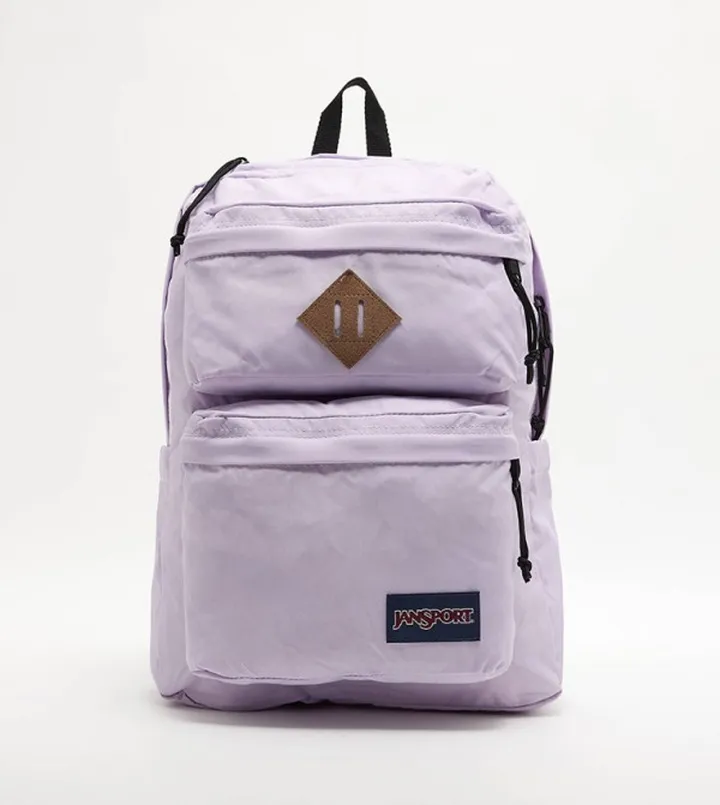 Logo Badge Zipper Backpack